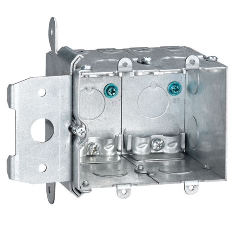 metal box switch|2 gang metal outlet box.